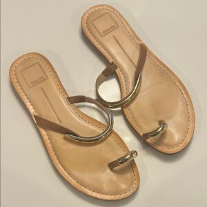 DV by Dolce Vita Tan Sandals with Gold Details